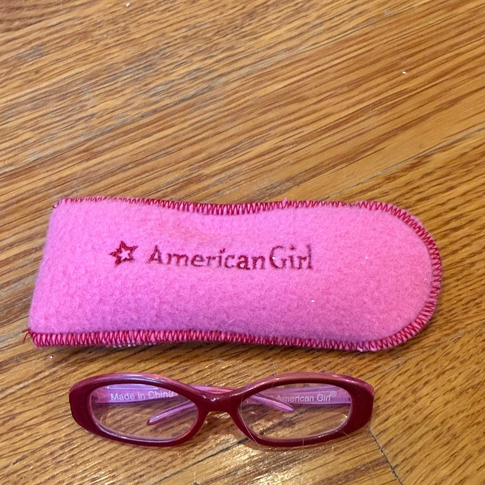 American Girl Rosy Doll Glasses with Pink Case RETIRED